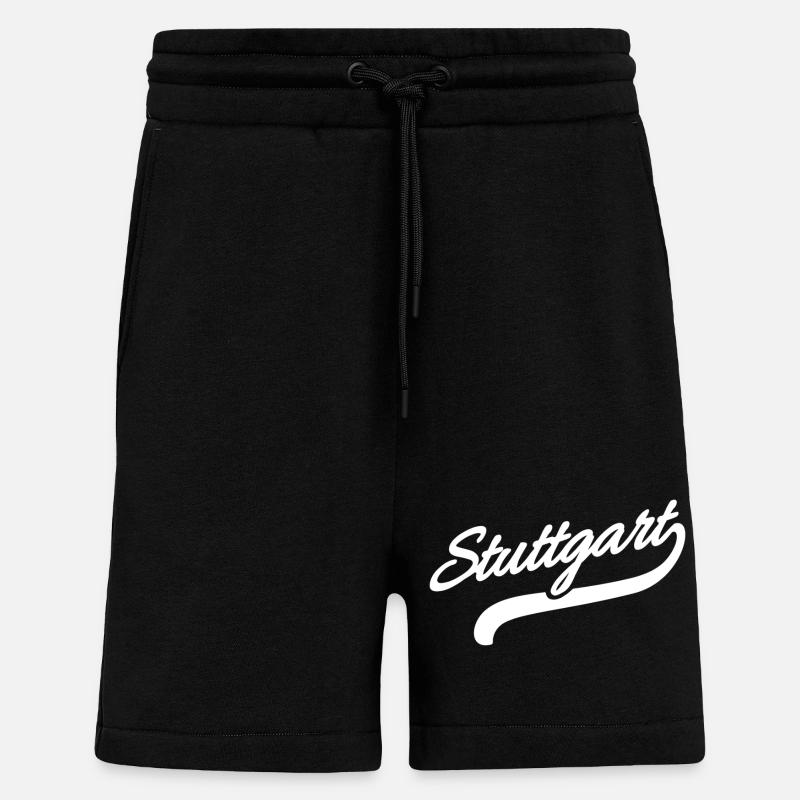 Stuttgart Rétro - Short bio décontracté fabriqué en UE - SOLID BLACK