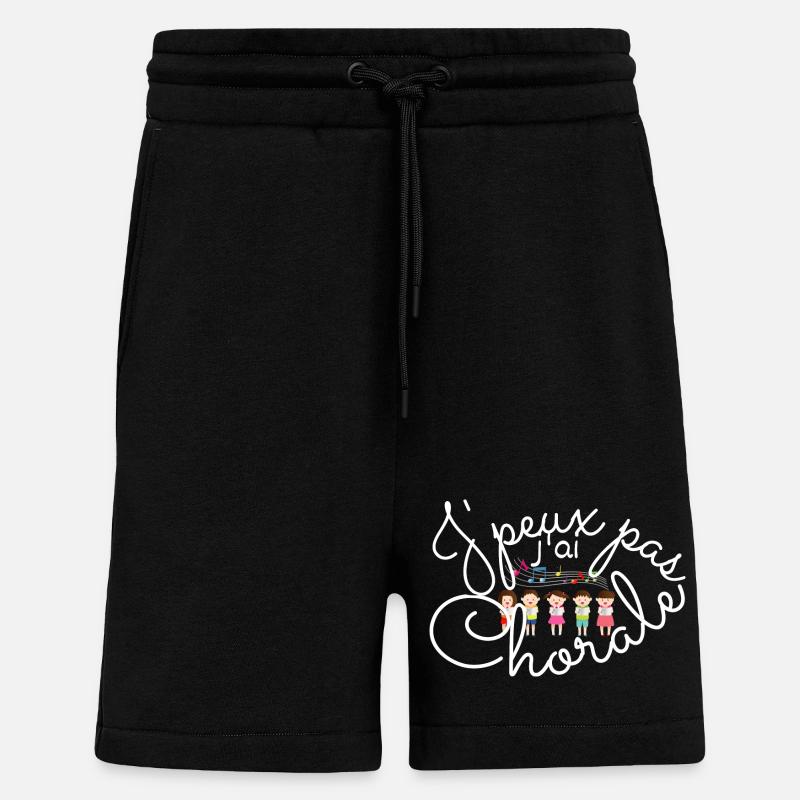 J'peux pas j'ai Chorale - Short bio décontracté fabriqué en UE - SOLID BLACK