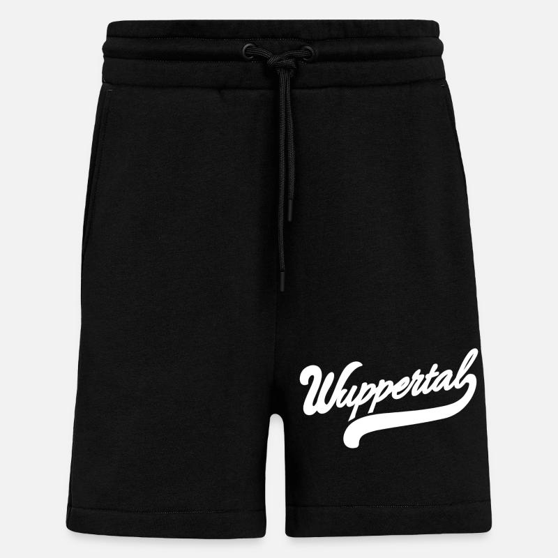Wuppertal Rétro - Short bio décontracté fabriqué en UE - SOLID BLACK