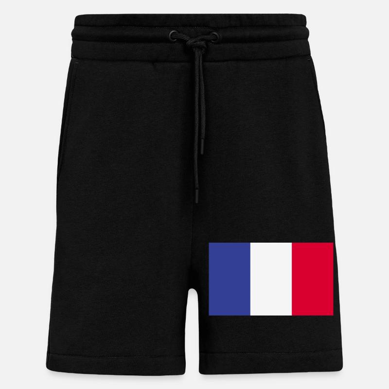 Frankreich National Flagge - Shorts - made by SPREAD - SOLID BLACK