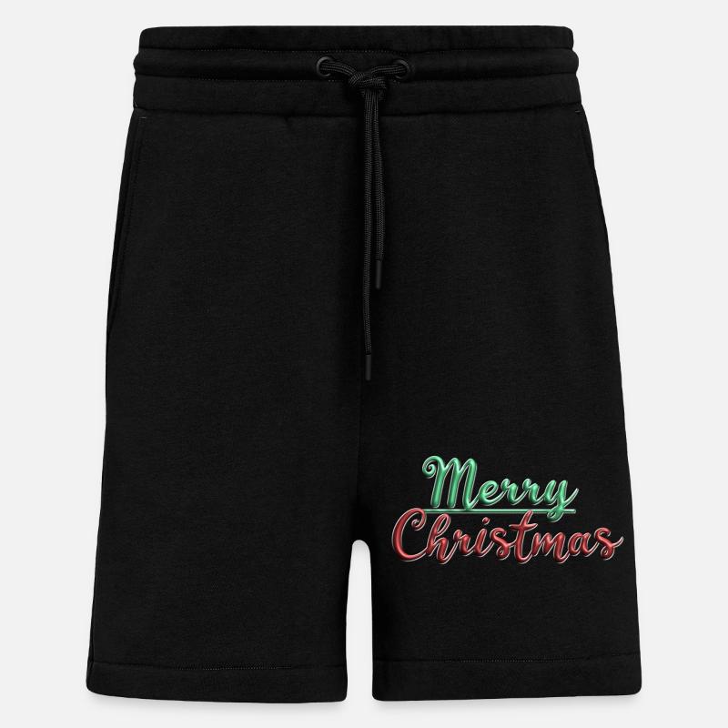 Merry Christmas - Shorts - made by SPREAD - SOLID BLACK