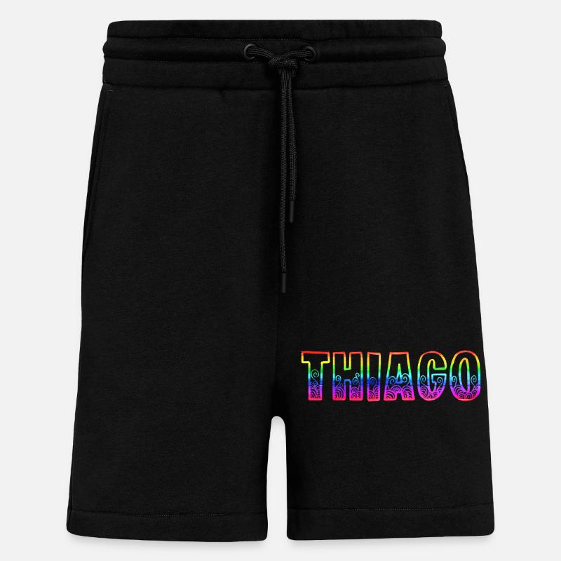 Thiago RS Arc-en-ciel - Short bio décontracté fabriqué en UE - SOLID BLACK
