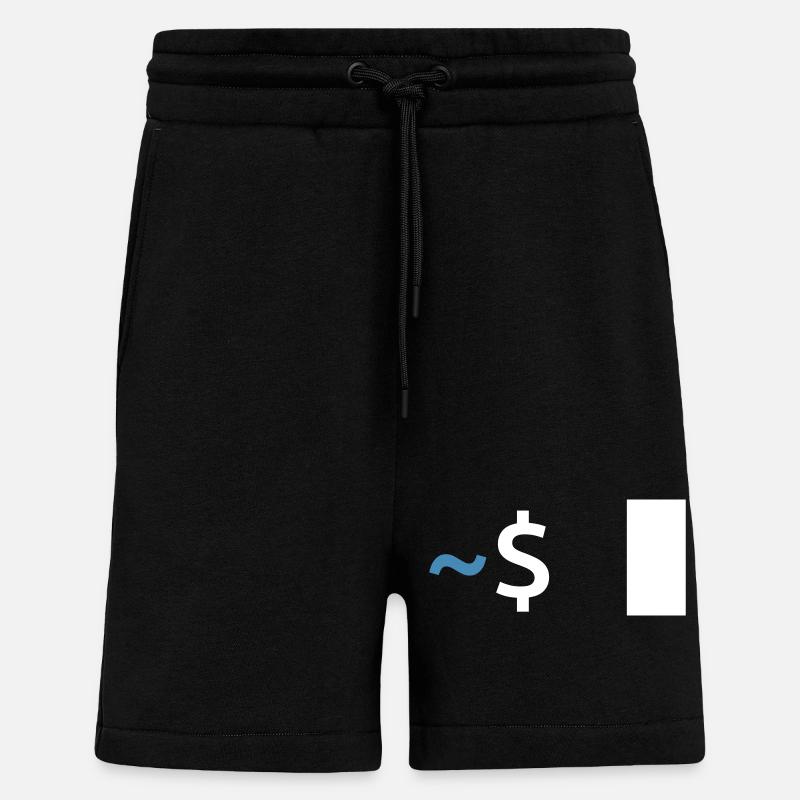 Linux Shell Command - Shorts - made by SPREAD - SOLID BLACK