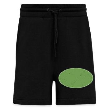 Ovaler Background schmutzig grün - Shorts - made by SPREAD - SOLID BLACK - Vorne