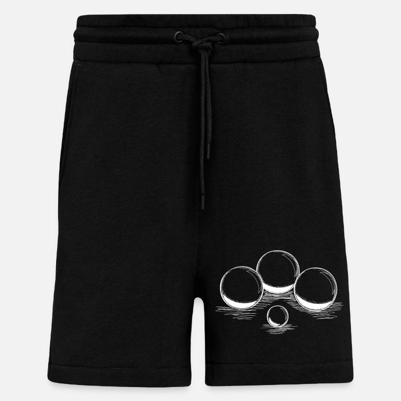 Boules pour pétanque et pétanque - Short bio décontracté fabriqué en UE - SOLID BLACK