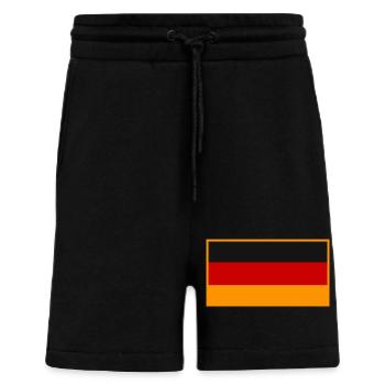 German flag in vintage design - Shorts - made by SPREAD - SOLID BLACK - Front