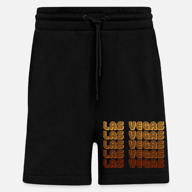 Grille de gradient de LasVegas - Short bio décontracté fabriqué en UE - SOLID BLACK