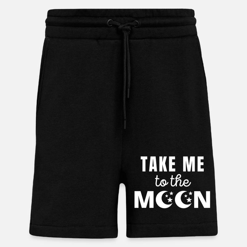 moon, planet, celestial body - Shorts - made by SPREAD - SOLID BLACK