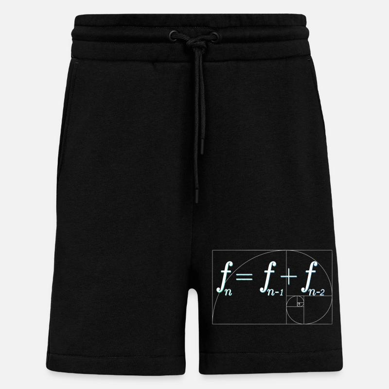 Fibonacci sequence - Shorts - made by SPREAD - SOLID BLACK