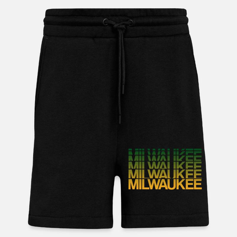 Bloc de gradient de Milwaukee - Short bio décontracté fabriqué en UE - SOLID BLACK