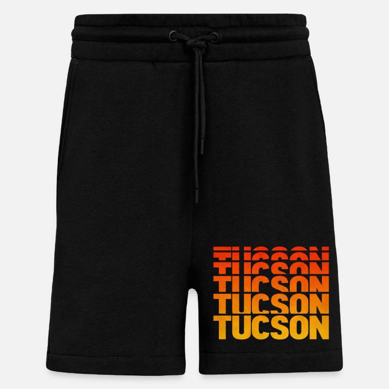 Tucson Gradient Block Typo - Shorts - made by SPREAD - SOLID BLACK