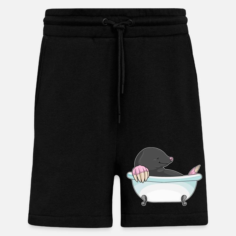 Mole Bathing Bathtub - Shorts - made by SPREAD - SOLID BLACK