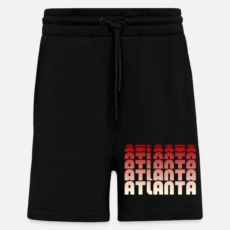 Atlanta Gradient Pattern - Shorts - made by SPREAD - SOLID BLACK