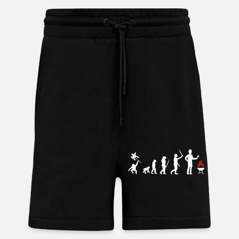 Evolution BBQ - Grillen Smoker Gartenparty - Shorts - made by SPREAD - SOLID BLACK