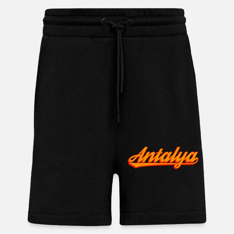Antalya Sunset Script - Shorts - made by SPREAD - SOLID BLACK