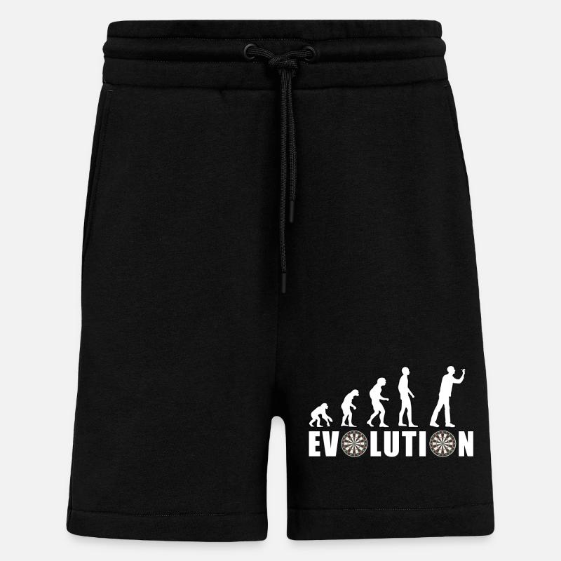 EVOLUTION DARTS Game Arrow Dartboard Gift - Shorts - made by SPREAD - SOLID BLACK