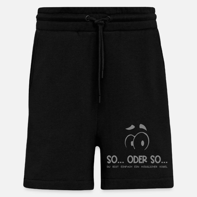 So...Oder So: Hässlicher Vogel - Grau - Shorts - made by SPREAD - SOLID BLACK