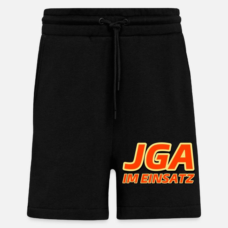JGA IM EINSATZ - Junggesellenabschied - Shorts - made by SPREAD - SOLID BLACK