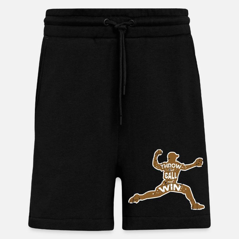 Baseball Wurf - Shorts - made by SPREAD - SOLID BLACK