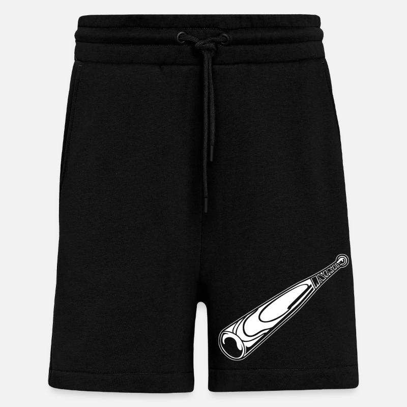 Batte de baseball - Short bio décontracté fabriqué en UE - SOLID BLACK