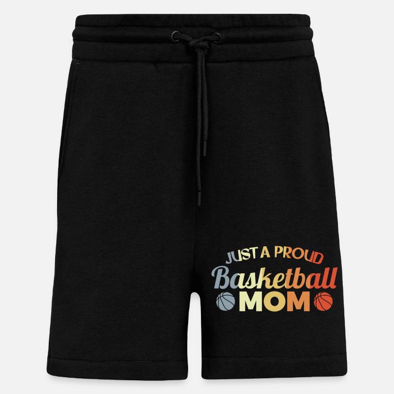 Drôle de mère de basket-ball - Short bio décontracté fabriqué en UE - SOLID BLACK
