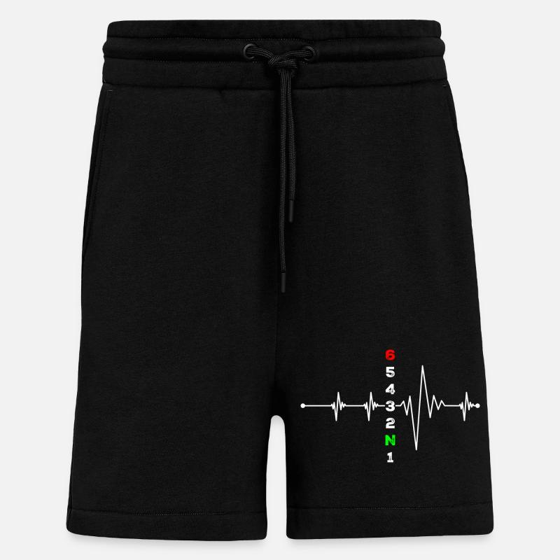 N Pulse ECG Néon - Short bio décontracté fabriqué en UE - SOLID BLACK
