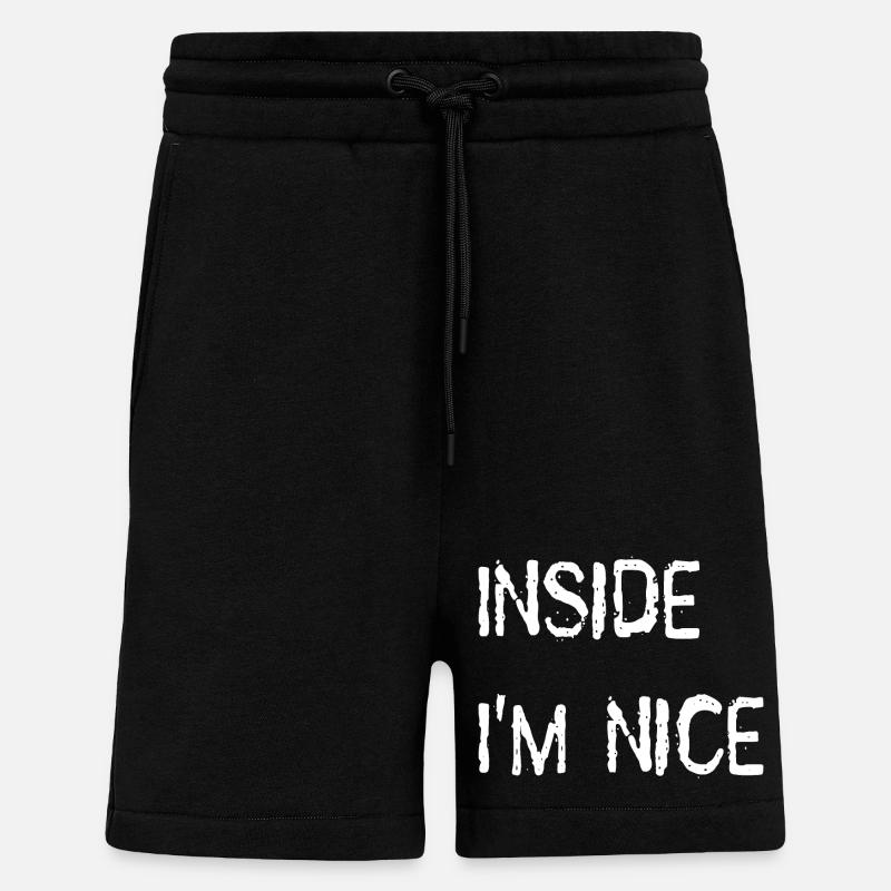 Inside i'm nice - Shorts - made by SPREAD - SOLID BLACK