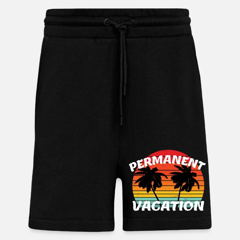 Holidays and pensions - Permanent Vacation - Shorts - made by SPREAD - SOLID BLACK