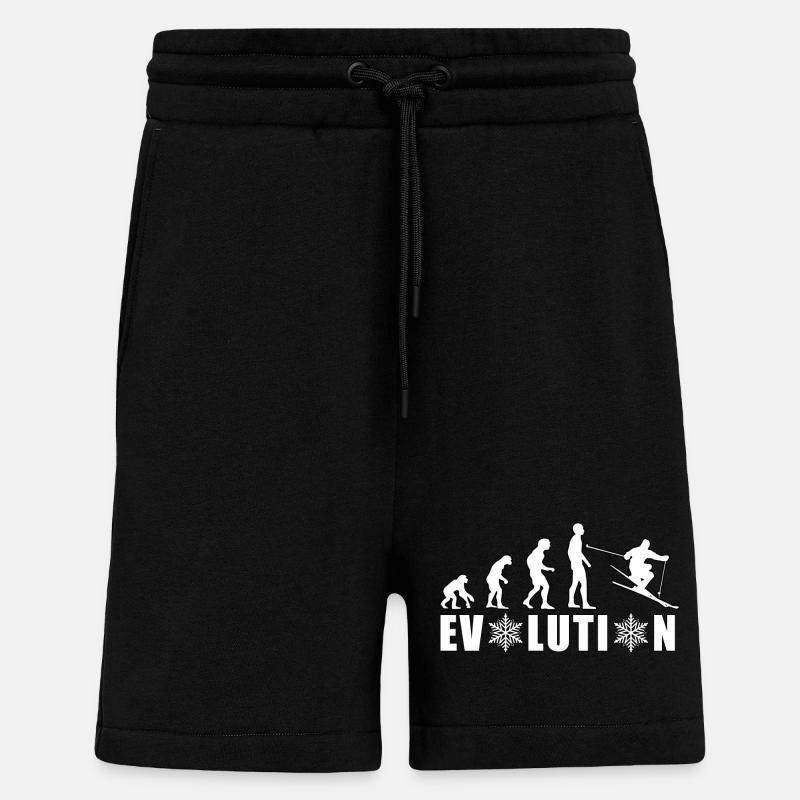 EVOLUTION Ski Winter Gift Christmas Gift - Shorts - made by SPREAD - SOLID BLACK