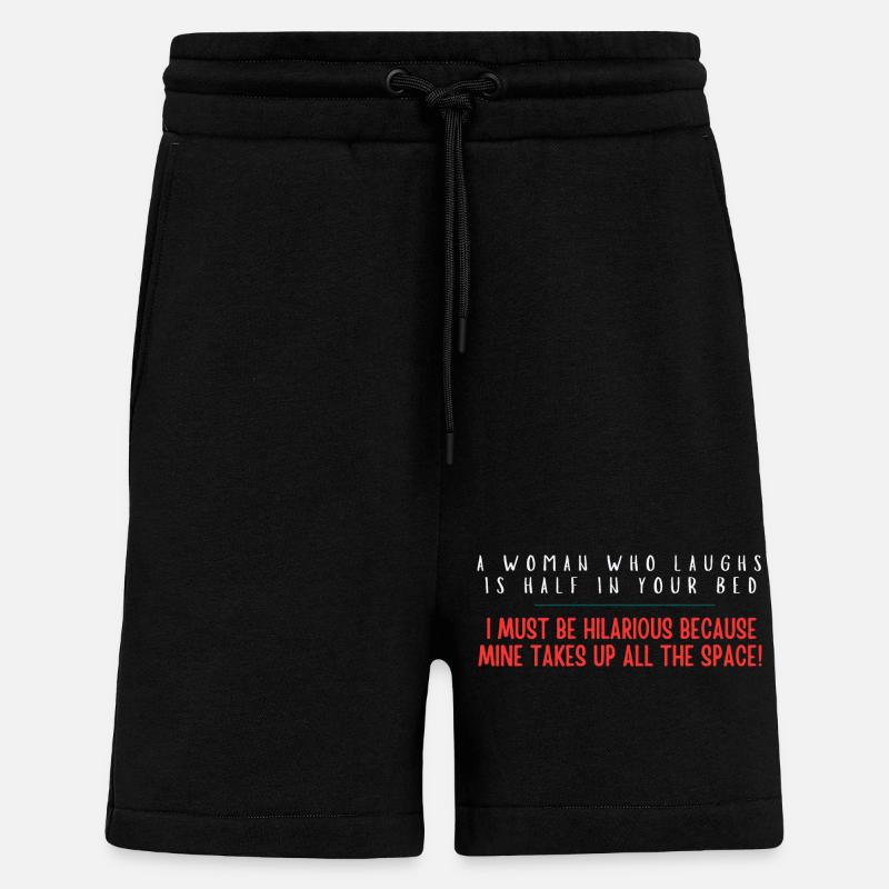 Witziger Space-Taker-Zitat-Tee - Shorts - made by SPREAD - SOLID BLACK