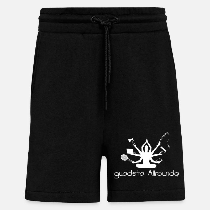 guadsta Allrounda - best all-rounder, dialect - Shorts - made by SPREAD - SOLID BLACK