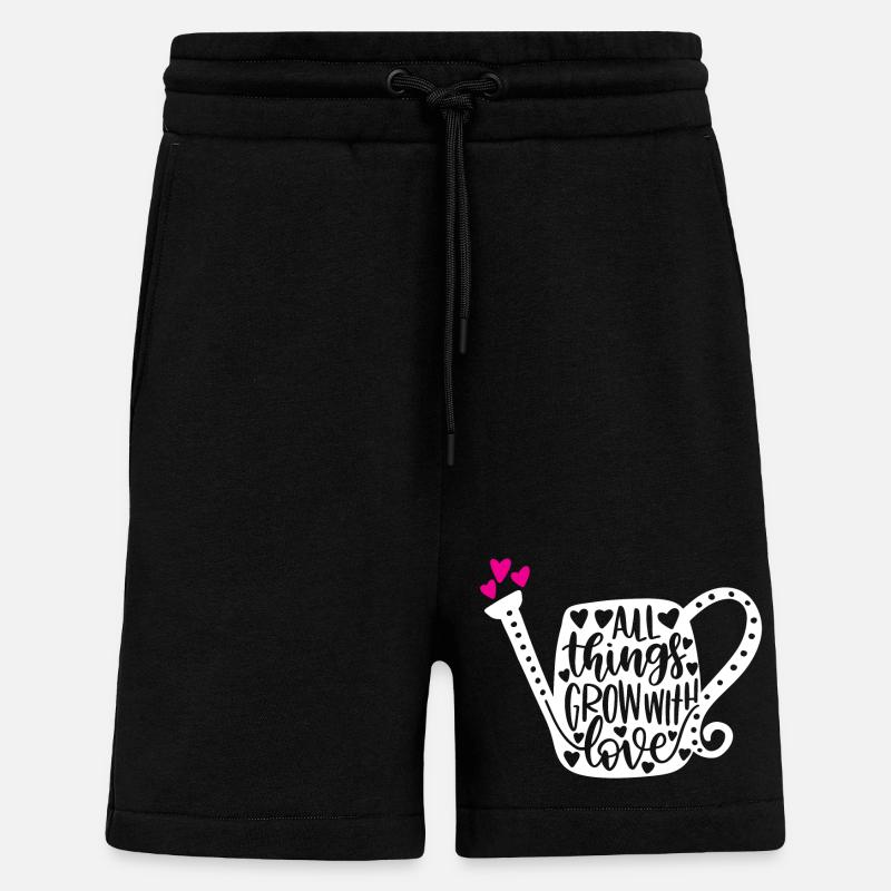 Alle Dinge wachsen mit Liebe - Shorts - made by SPREAD - SOLID BLACK