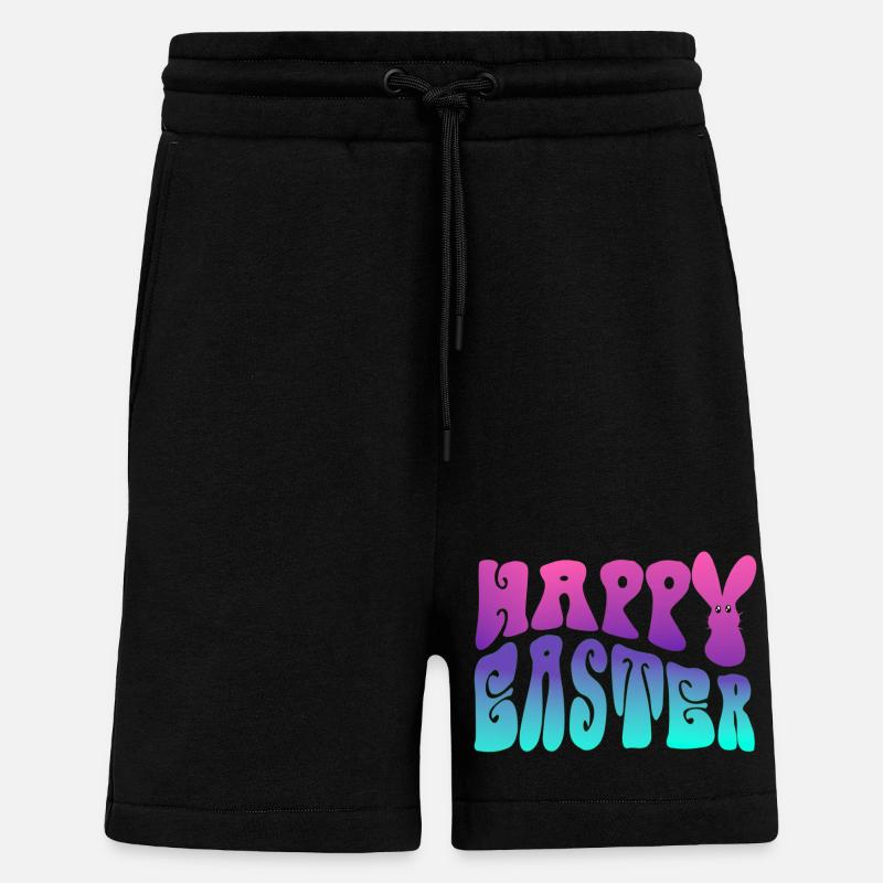 Happy Easter lettering - Shorts - made by SPREAD - SOLID BLACK