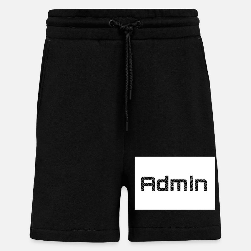 ADMIN Blackwords/WhiteBackround - Shorts - made by SPREAD - SOLID BLACK