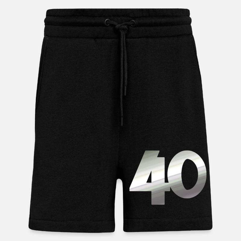geschenk, 40 metallisch - Shorts - made by SPREAD - SOLID BLACK