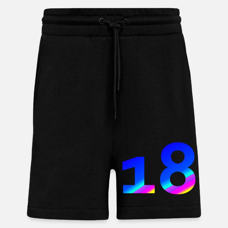 verschenken, 18 blauton mit Farbverlauf - Shorts - made by SPREAD - SOLID BLACK