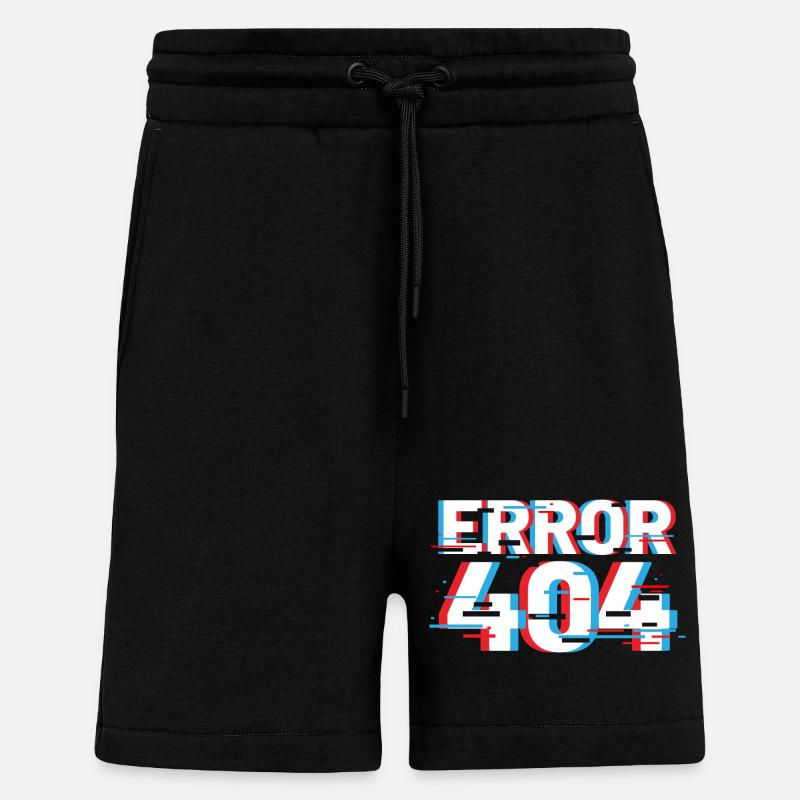 Error 404 Glitch - Shorts - made by SPREAD - SOLID BLACK