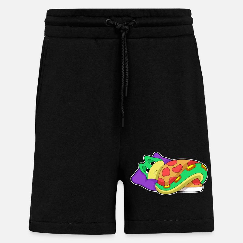Oreiller de couverture serpent - Short bio décontracté fabriqué en UE - SOLID BLACK