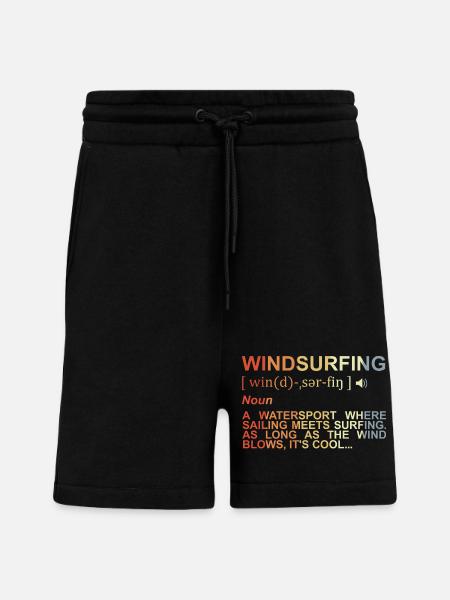 Windsurfing Meaning - Shorts - made by SPREAD - SOLID BLACK