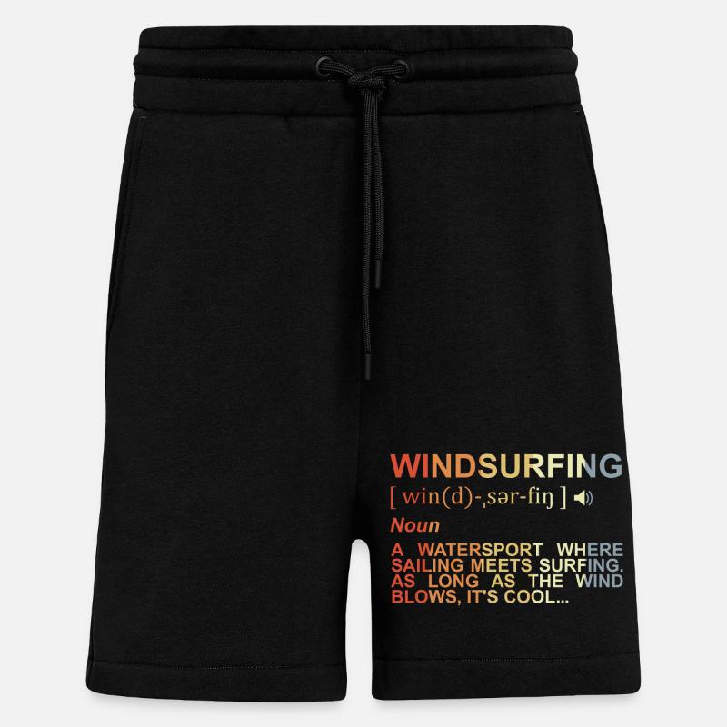 Windsurfing Meaning - Shorts - made by SPREAD - SOLID BLACK
