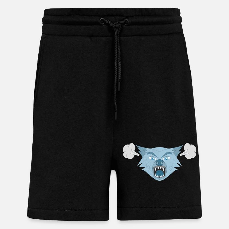 Wütender Wolf - Shorts - made by SPREAD - SOLID BLACK