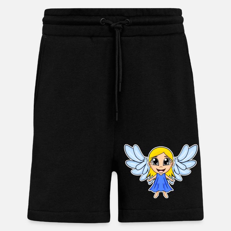 Engel Mädchen Flügel - Shorts - made by SPREAD - SOLID BLACK