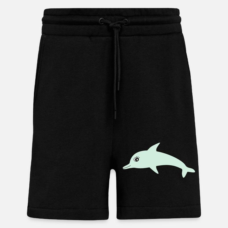 Dauphins dauphins - Short bio décontracté fabriqué en UE - SOLID BLACK
