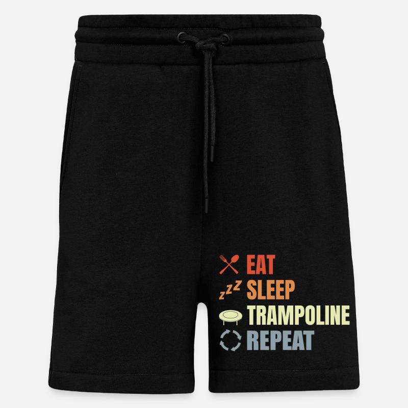 Trampoline Jumping Routine - Shorts - made by SPREAD - SOLID BLACK