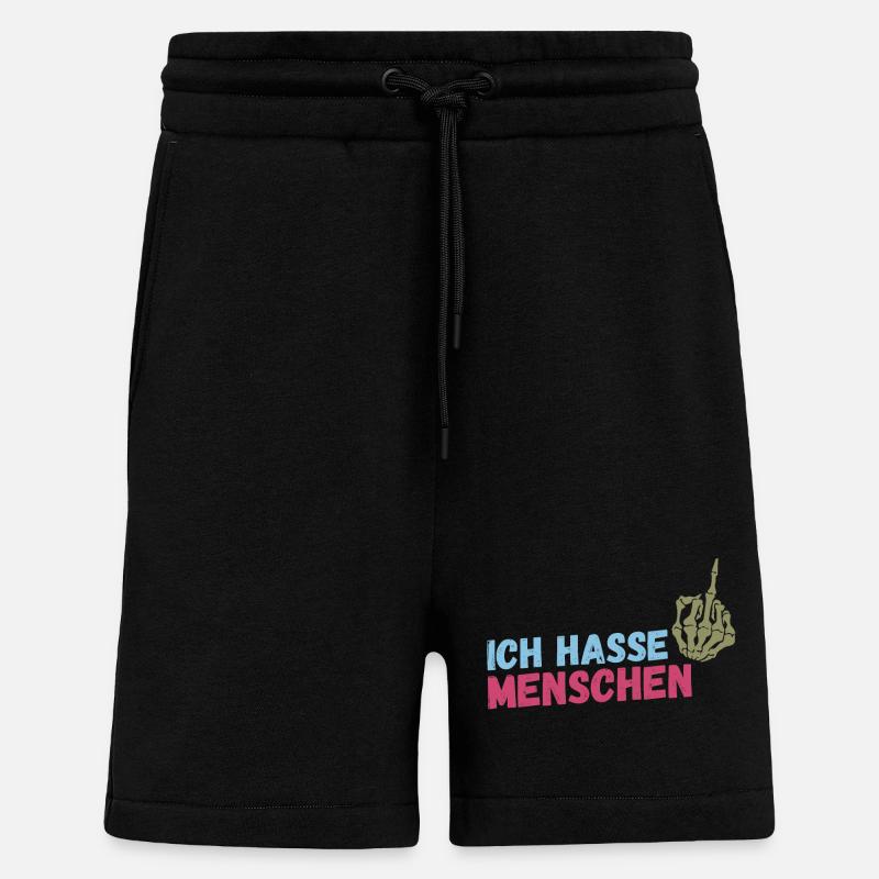 Ich Hasse Menschen - Shorts - made by SPREAD - SOLID BLACK