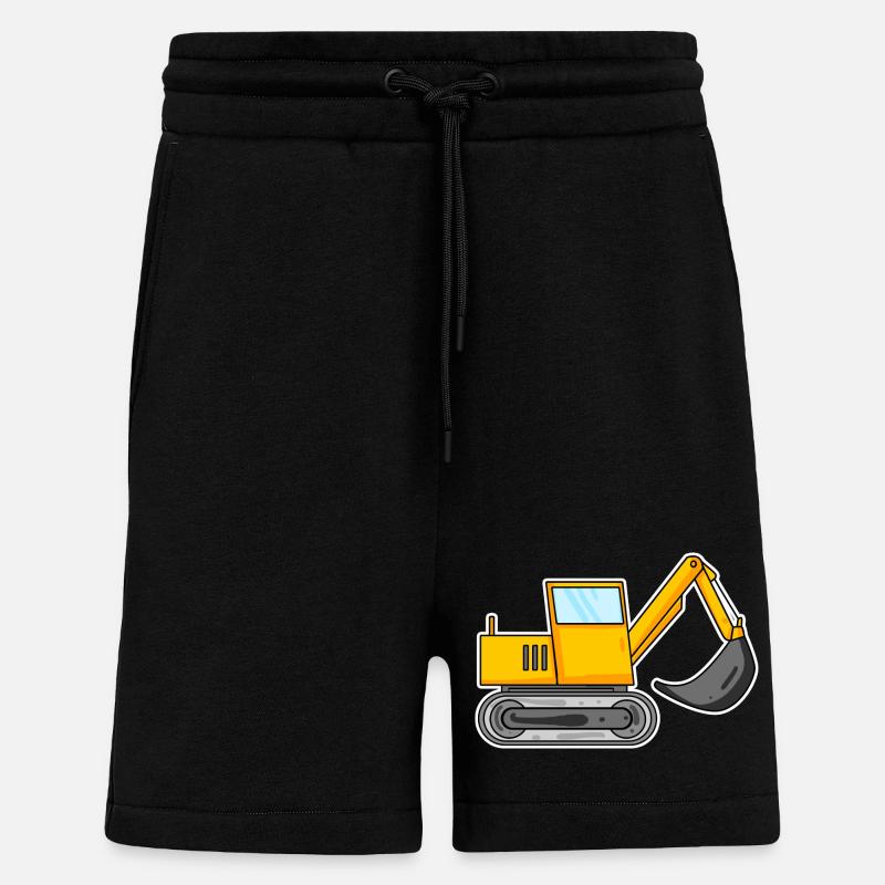 Bagger Baustelle Baggerfahrer - Shorts - made by SPREAD - SOLID BLACK