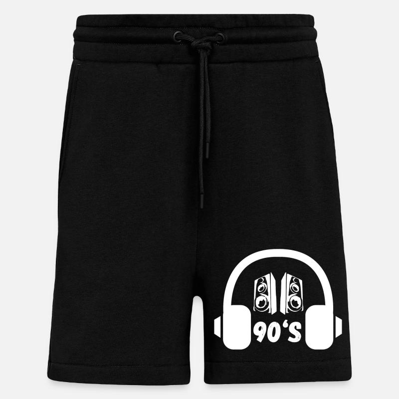 90er Kopfhörer Retro - Shorts - made by SPREAD - SOLID BLACK