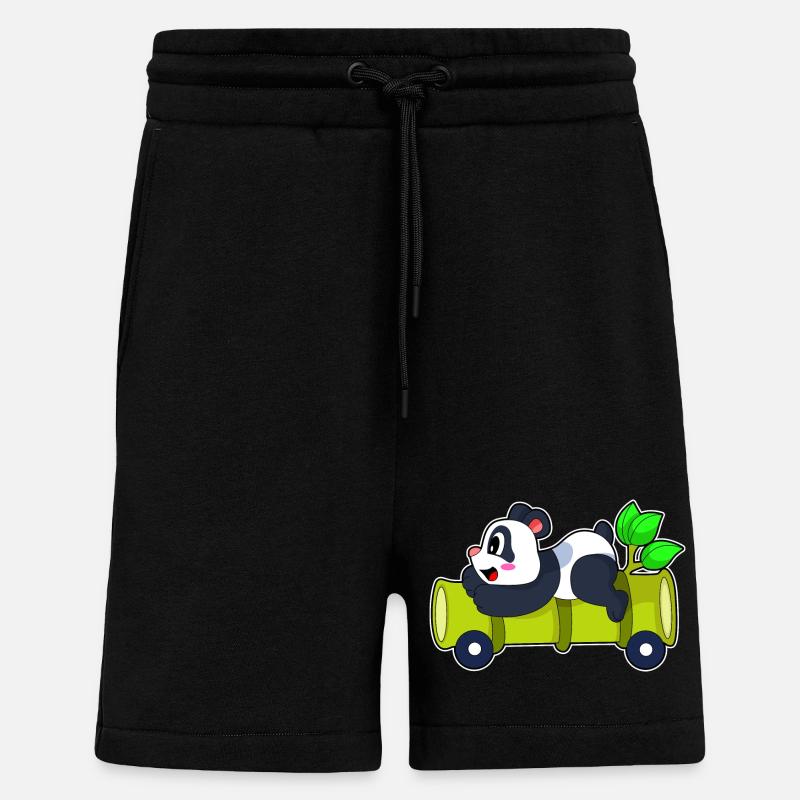 Panda Auto - Shorts - made by SPREAD - SOLID BLACK