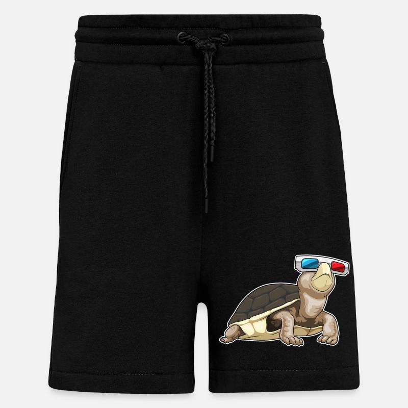 Schildkröte Brille - Shorts - made by SPREAD - SOLID BLACK