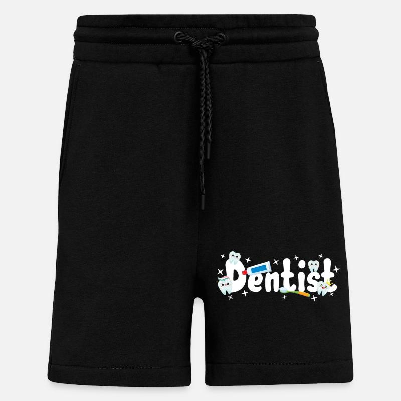 Dentiste Dentiste - Short bio décontracté fabriqué en UE - SOLID BLACK